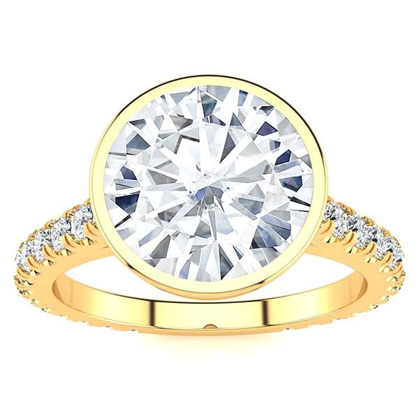Jade Moissanite Ring