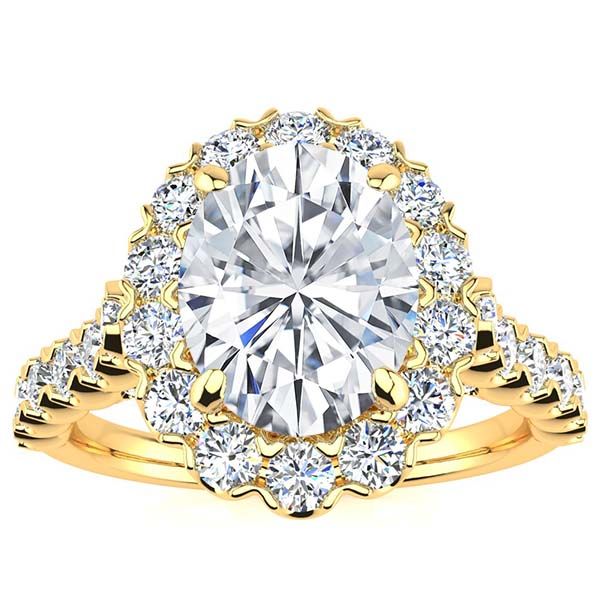 Cynthia Oval Moissanite Ring