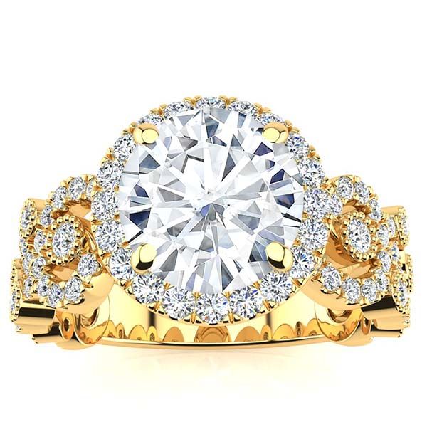 Swirl Moissanite Ring