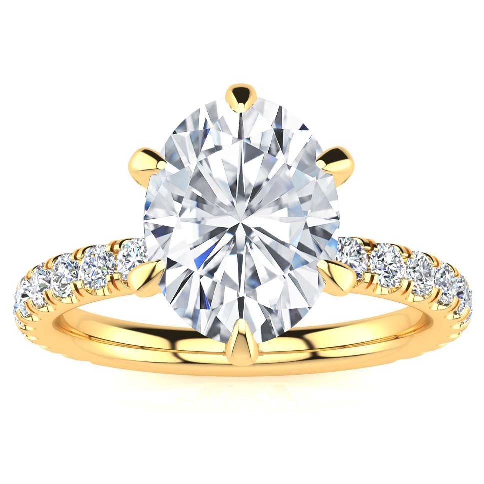 Brooklyn Oval Moissanite Ring