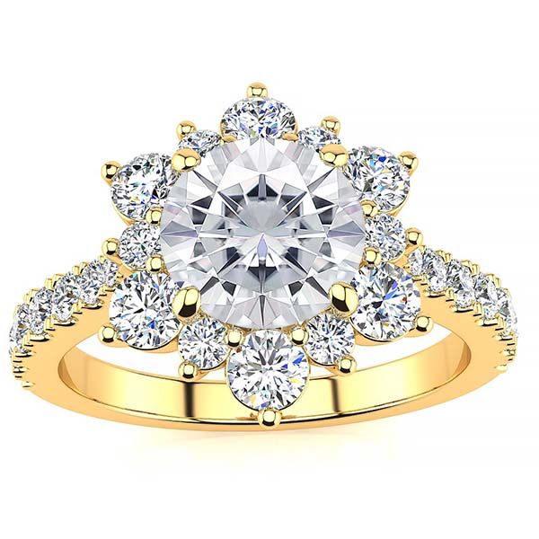 Snowflake Moissanite Ring