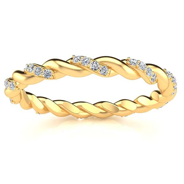 Braided Diamond Ring
