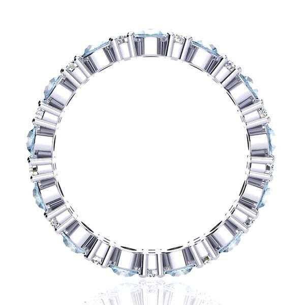 Garland Aquamarine And Diamond Ring 