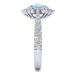 Snowflake Aquamarine Ring