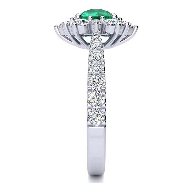 Snowflake Emerald Ring