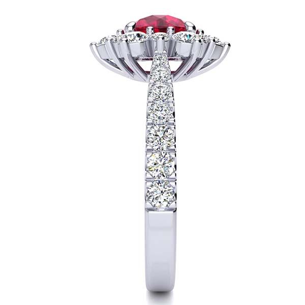 Snowflake Ruby Ring