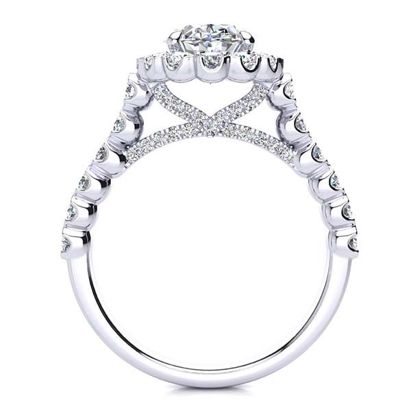 Cynthia Oval Moissanite Ring