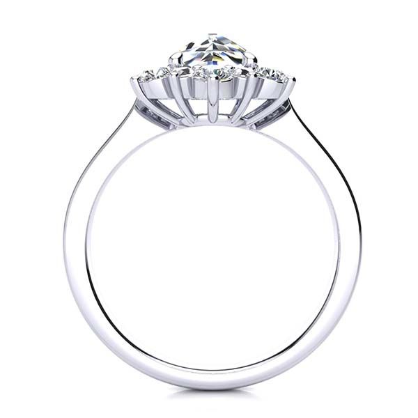 Snowflake Rose Cut Moissanite Ring