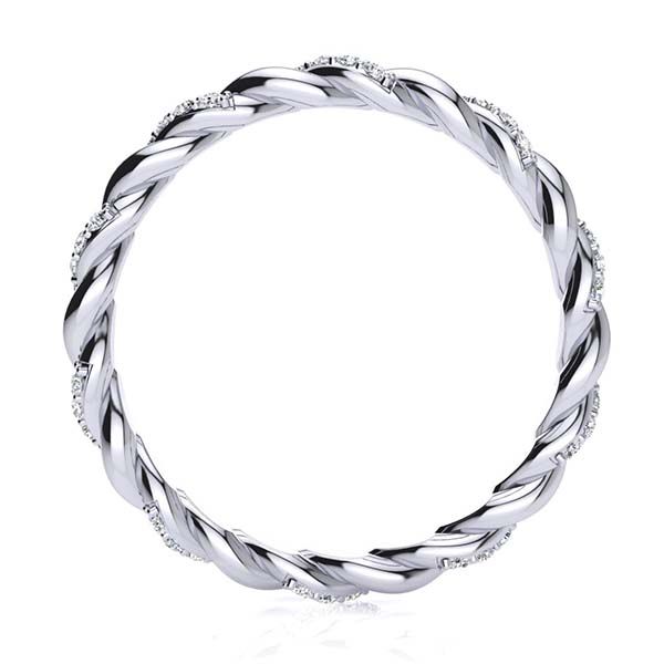Braided Diamond Ring