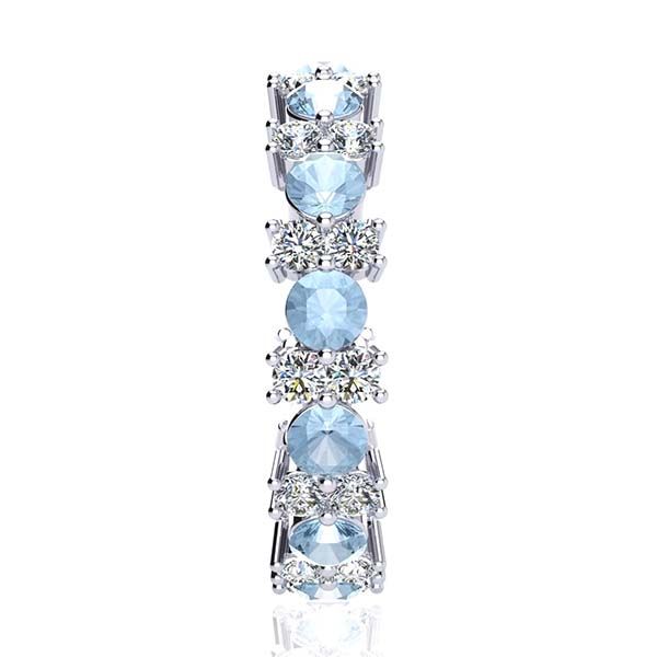 Garland Aquamarine And Diamond Ring 