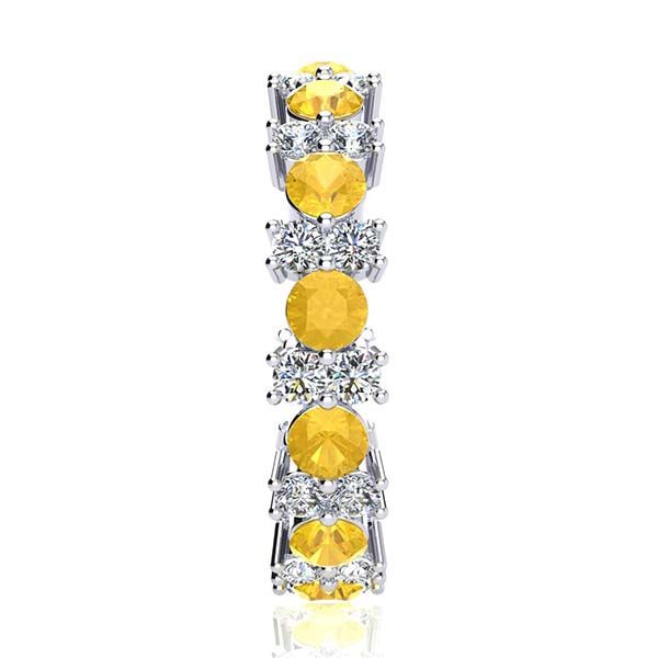 Garland Citrine And Diamond Ring