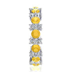 Garland Citrine And Diamond Ring