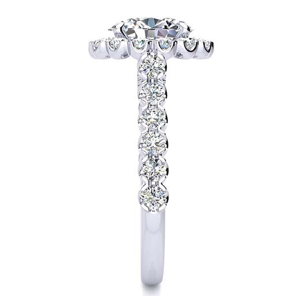 Cynthia Oval Moissanite Ring