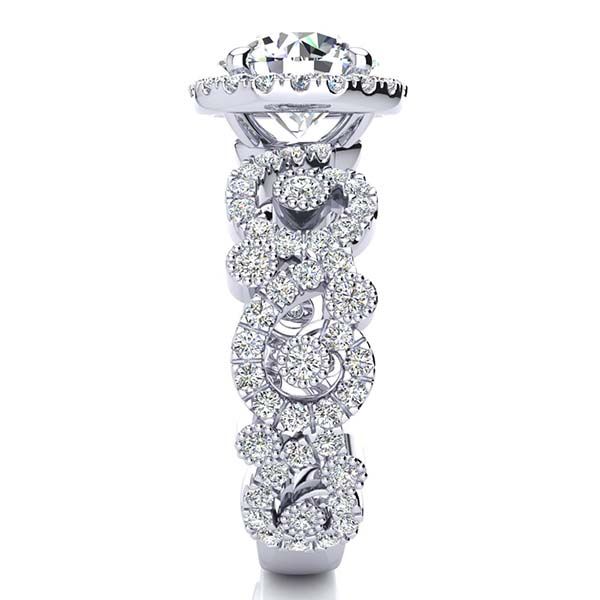 Swirl Moissanite Ring