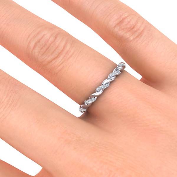 Braided Diamond Ring