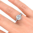 Jade Moissanite Ring
