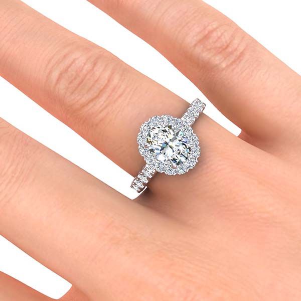 Cynthia Oval Moissanite Ring