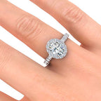 Cynthia Oval Moissanite Ring