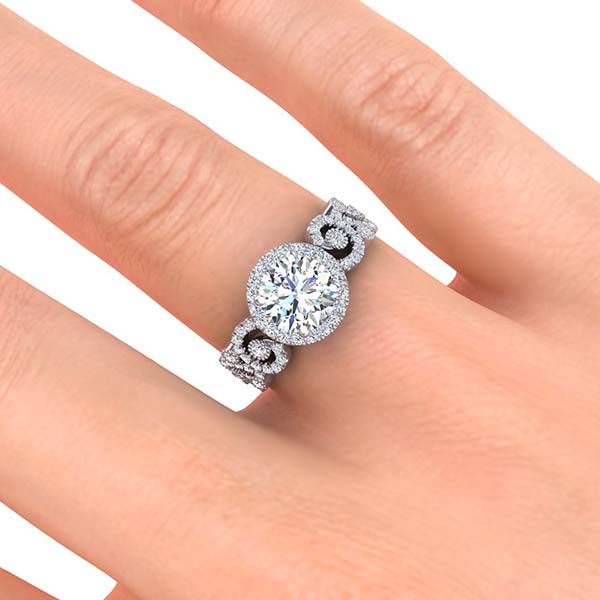 Swirl Moissanite Ring