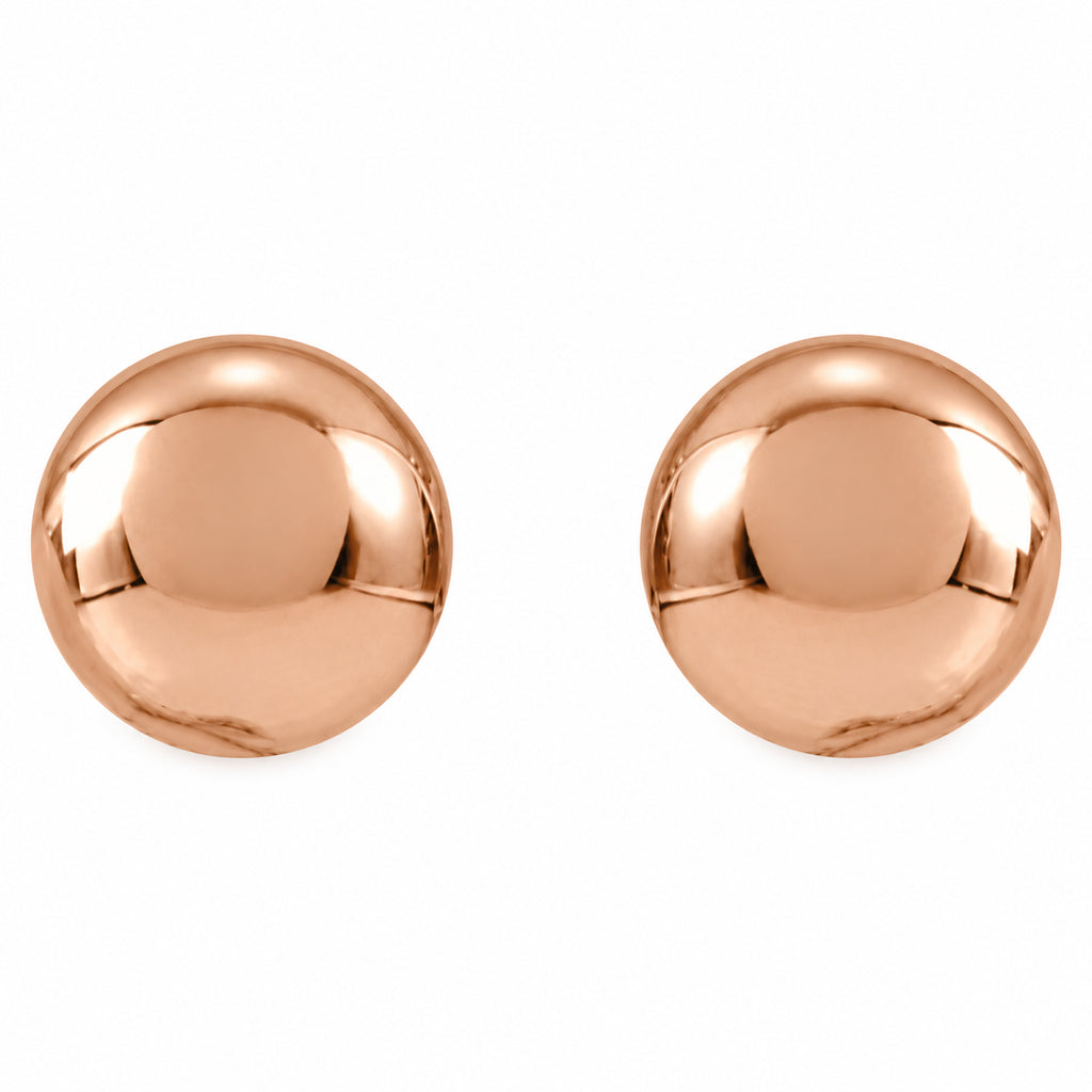 Ball Earrings — 14K Rose Gold — 3 mm — view 2