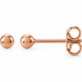 Ball Earrings — 14K Rose Gold — 3 mm — view 1