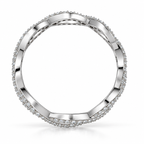 14K White Gold infinity lab-grown diamond eternity band — side