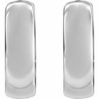 Hinged Hoop Earrings — 14K White Gold — 8 mm — view 2