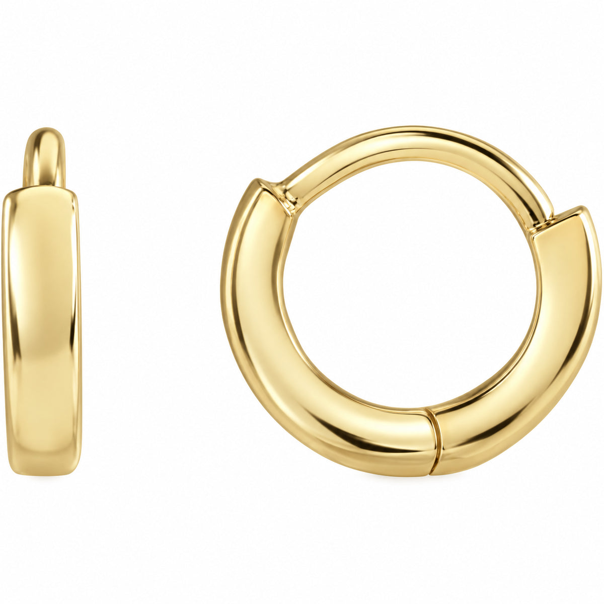 Hoop Earrings — 14K Yellow Gold — 8 mm — view 1