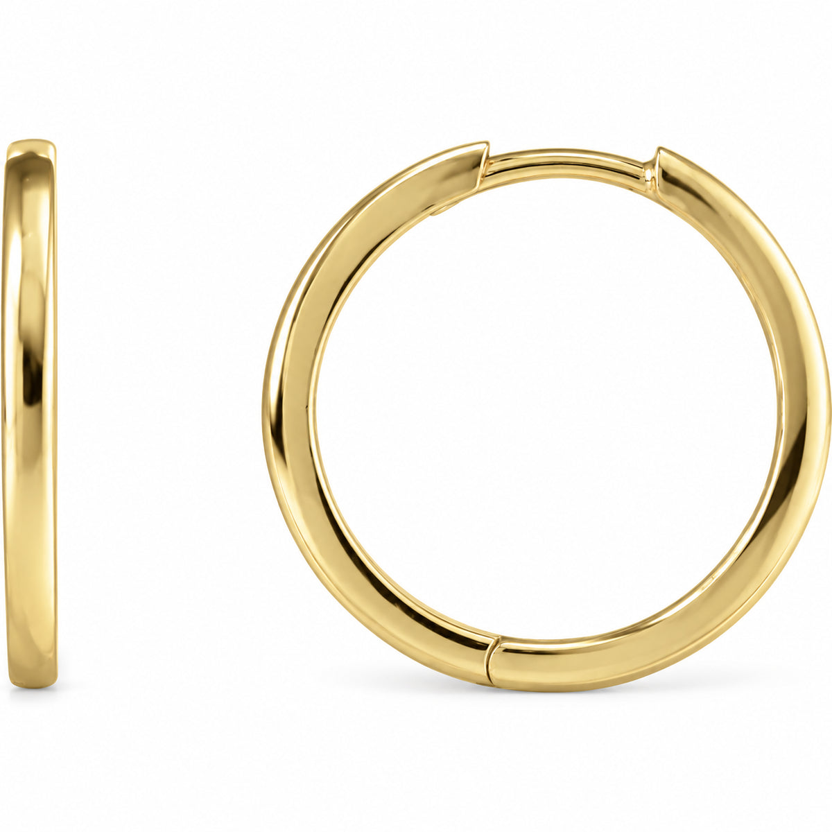 Hoop Earrings — 14K Yellow Gold — 18 mm — view 1