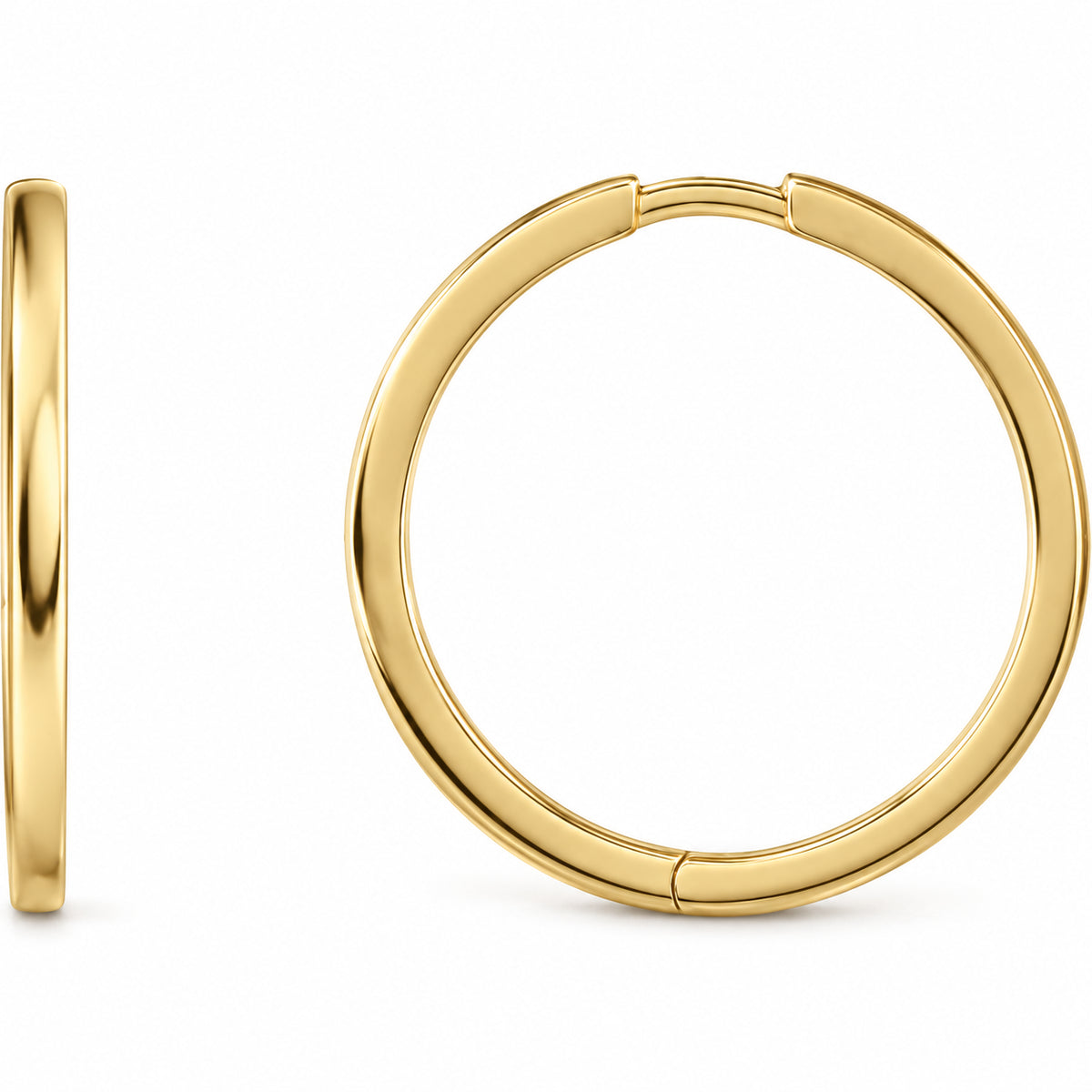 Hoop Earrings — 14K Yellow Gold — 20 mm — view 1