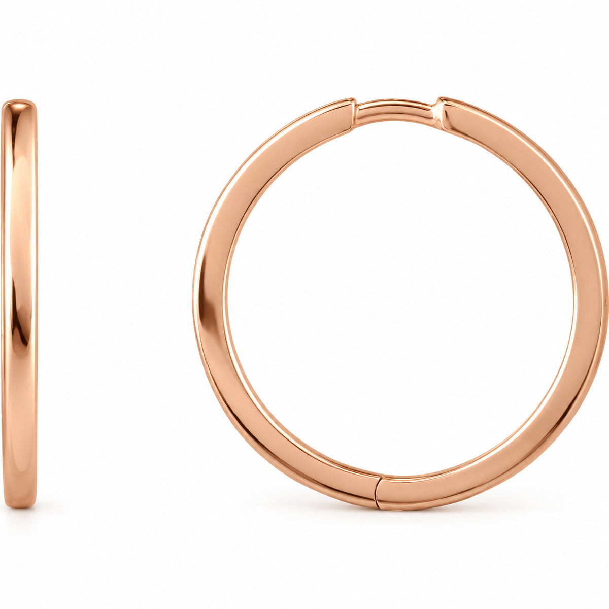 Hoop Earrings — 14K Rose Gold — 20 mm — view 1