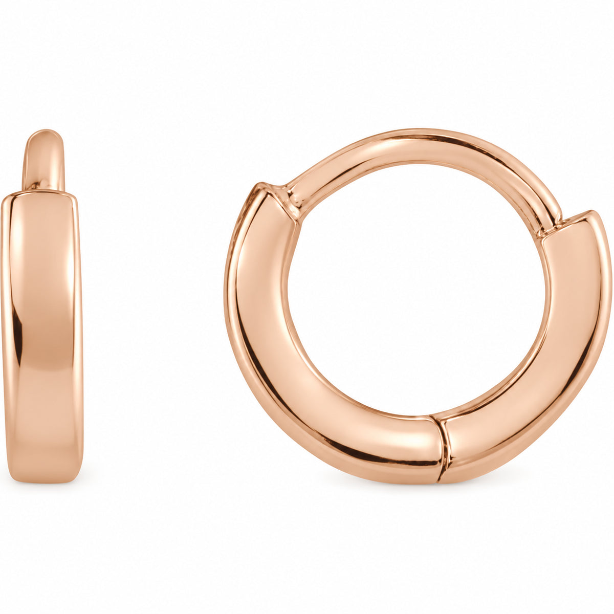 Hoop Earrings — 14K Rose Gold — 8 mm — view 1