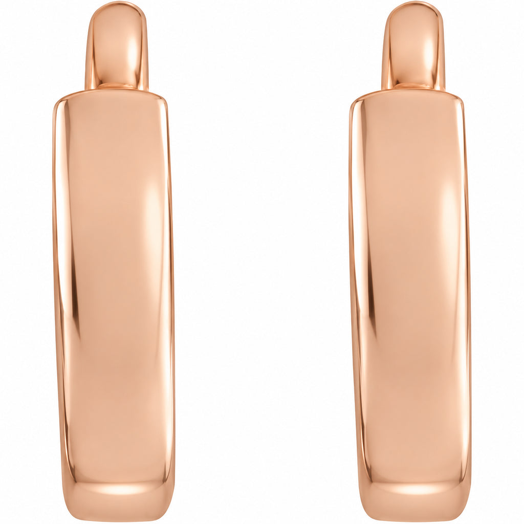 Hoop Earrings — 14K Rose Gold — 8 mm — view 2