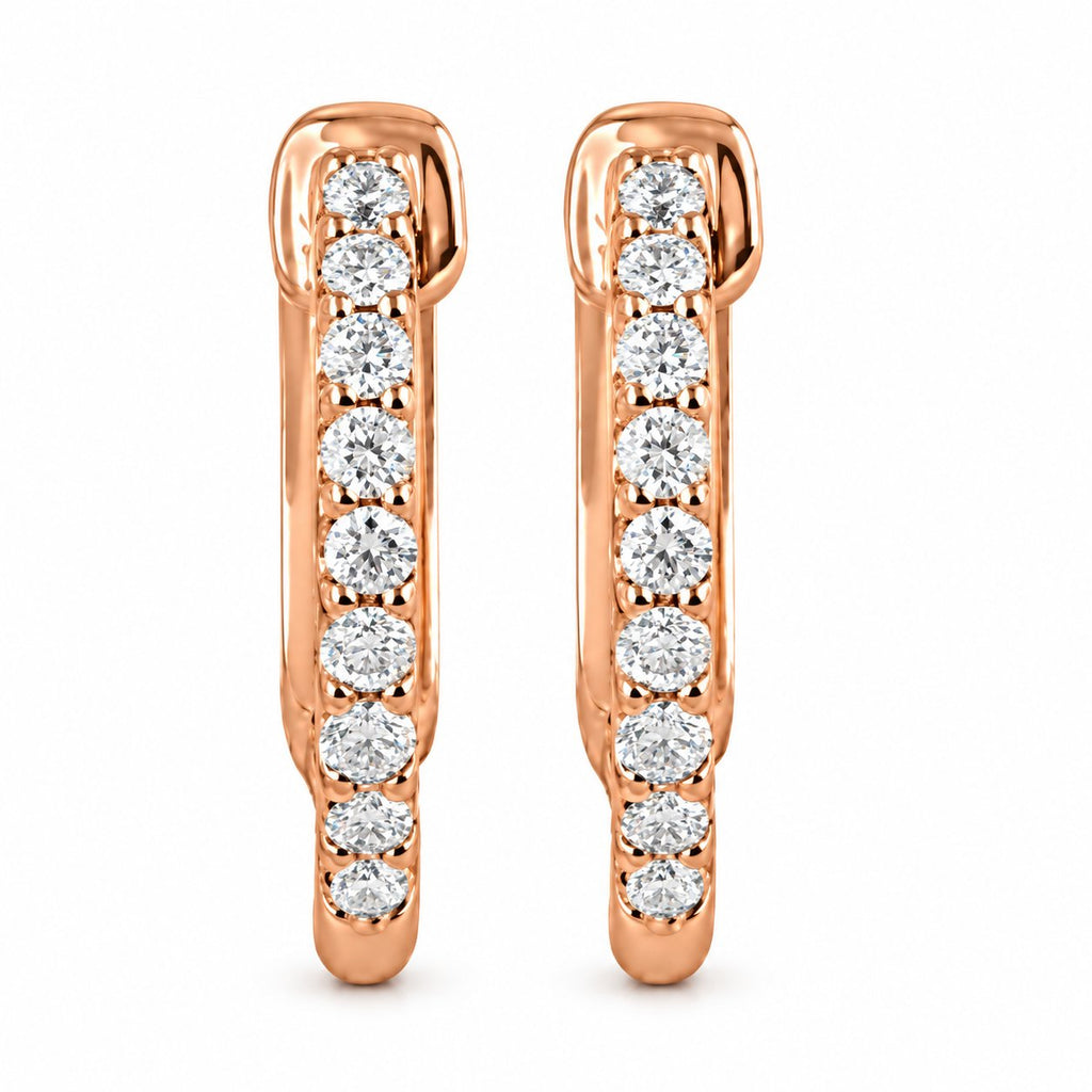 Inside-Outside Hoop Earrings — 14K Rose Gold — 14.5 mm — view 2