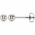 Ball Earrings — 14K White Gold — 3 mm — view 1