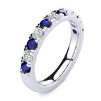 3.2mm Sapphire Diamond Ring