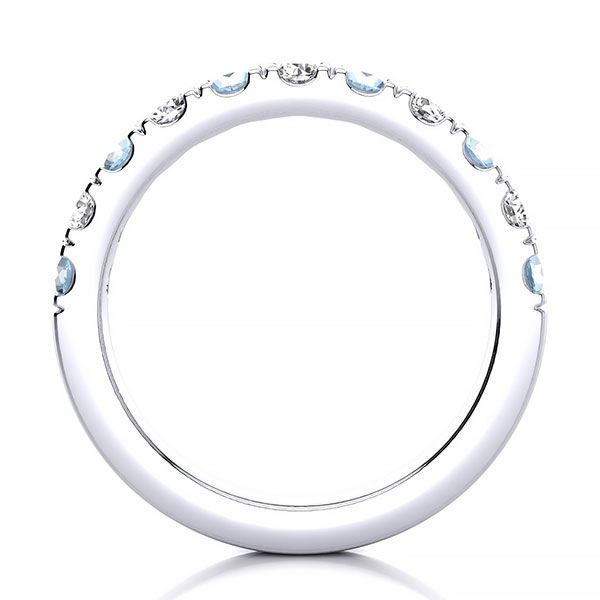 3.2mm Aquamarine Diamond Ring