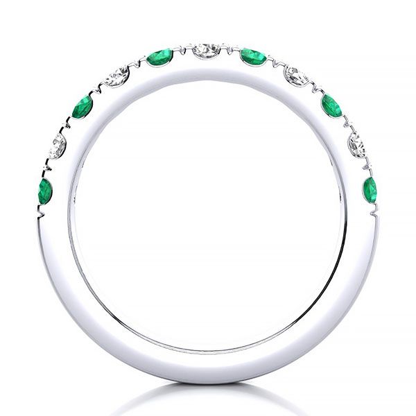 3.2mm Emerald Diamond Ring