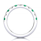 3.2mm Emerald Diamond Ring