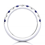 3.2mm Sapphire Diamond Ring