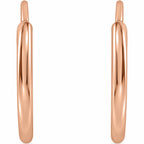Flexible Endless Tube Hoop Earrings — 14K Rose Gold — 10 mm — view 2