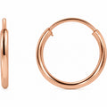 Flexible Endless Tube Hoop Earrings — 14K Rose Gold — 10 mm — view 1