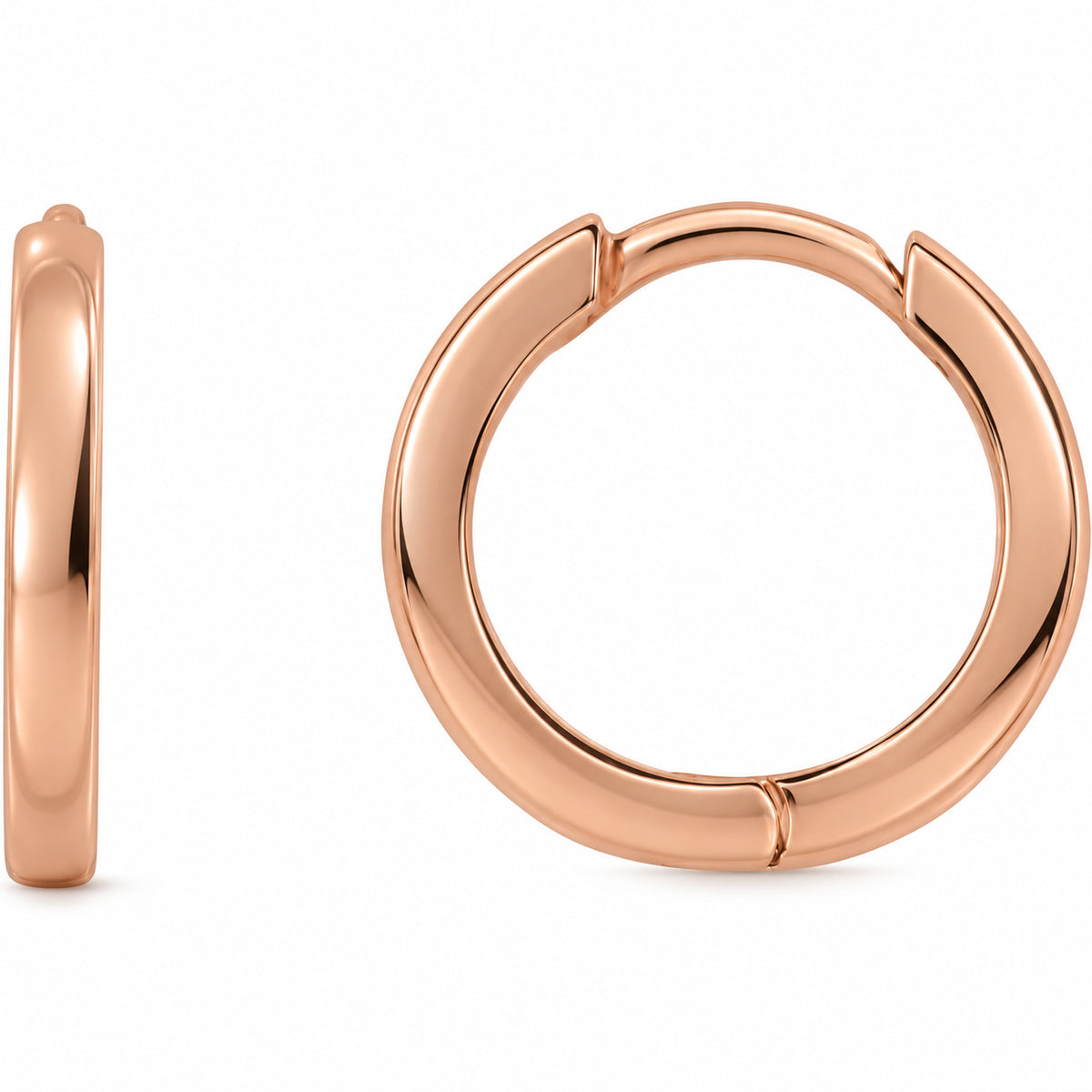 Hoop Earrings — 14K Rose Gold — 10 mm — view 1