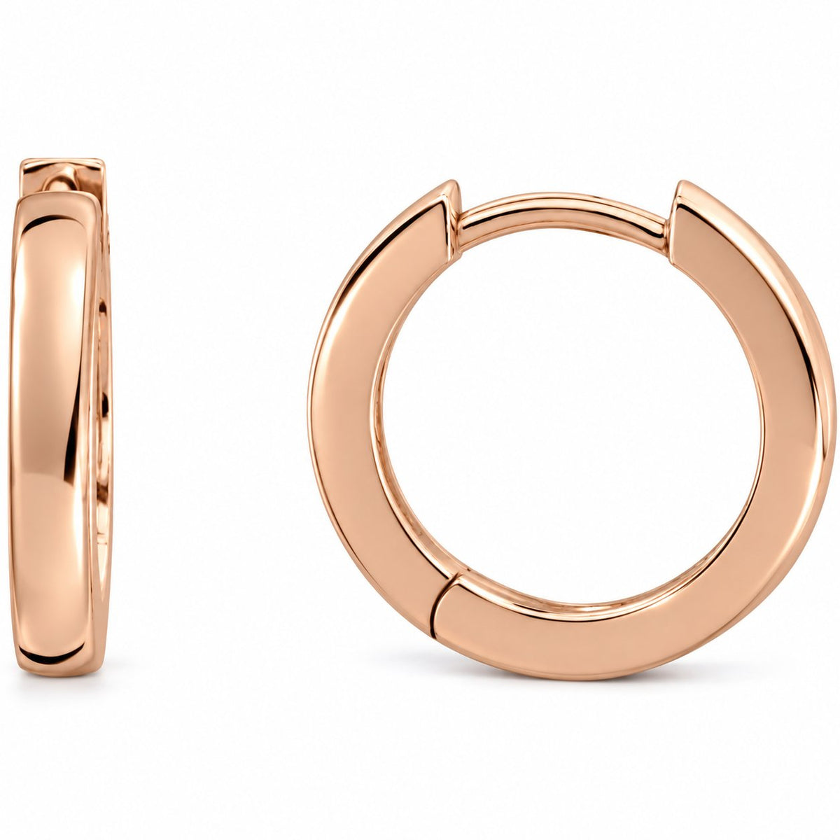 Hinged Hoop Earrings — 14K Rose Gold — 20 mm — view 1