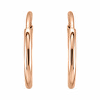 Endless Tube Hoop Earrings — 14K Rose Gold — 10 mm — view 2