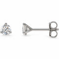 Three-prong lab-grown diamond stud earrings — 14K White Gold — 2.5mm — 1/8 CTW — view 1