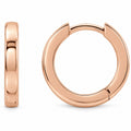 14K Gold 14 mm Hinged Hoop Earrings — 2.25 mm Width — 14K Rose Gold, view 1