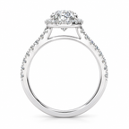 Adele engagement ring - white gold profile view