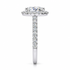 Adele engagement ring - white gold side view