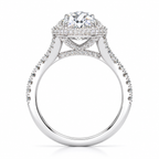 Alana engagement ring - white gold profile view